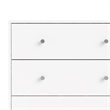 Maklaine Engineered Wood Contemporary 6 Drawer Double Dresser in White