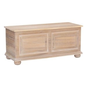 Maklaine Wood Modern Transitional Cedar Chest in Natural Finish