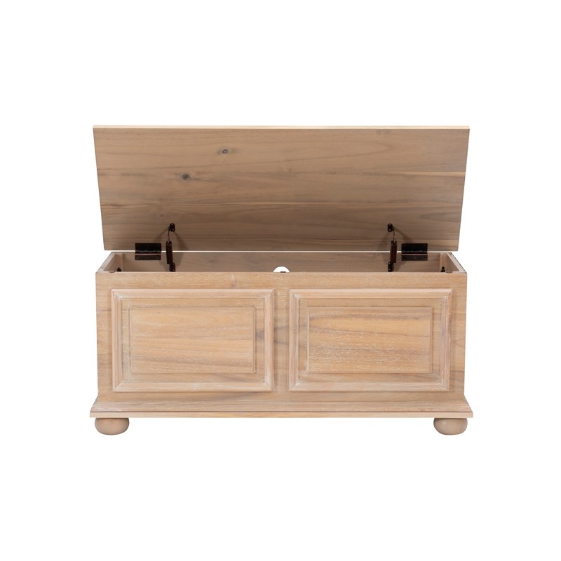 Maklaine Wood Modern Transitional Cedar Chest in Natural Finish