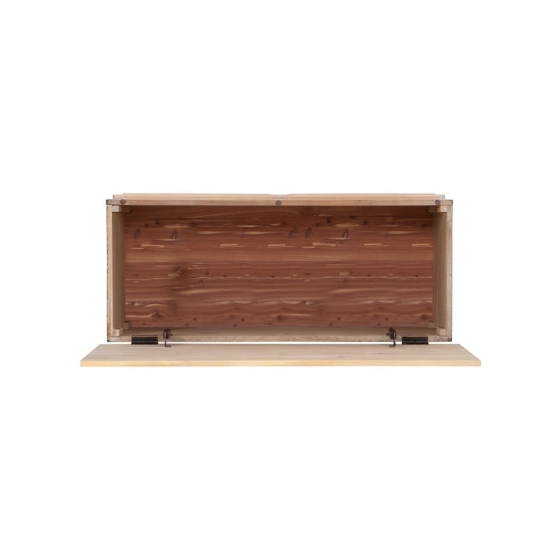 Maklaine Wood Modern Transitional Cedar Chest in Natural Finish