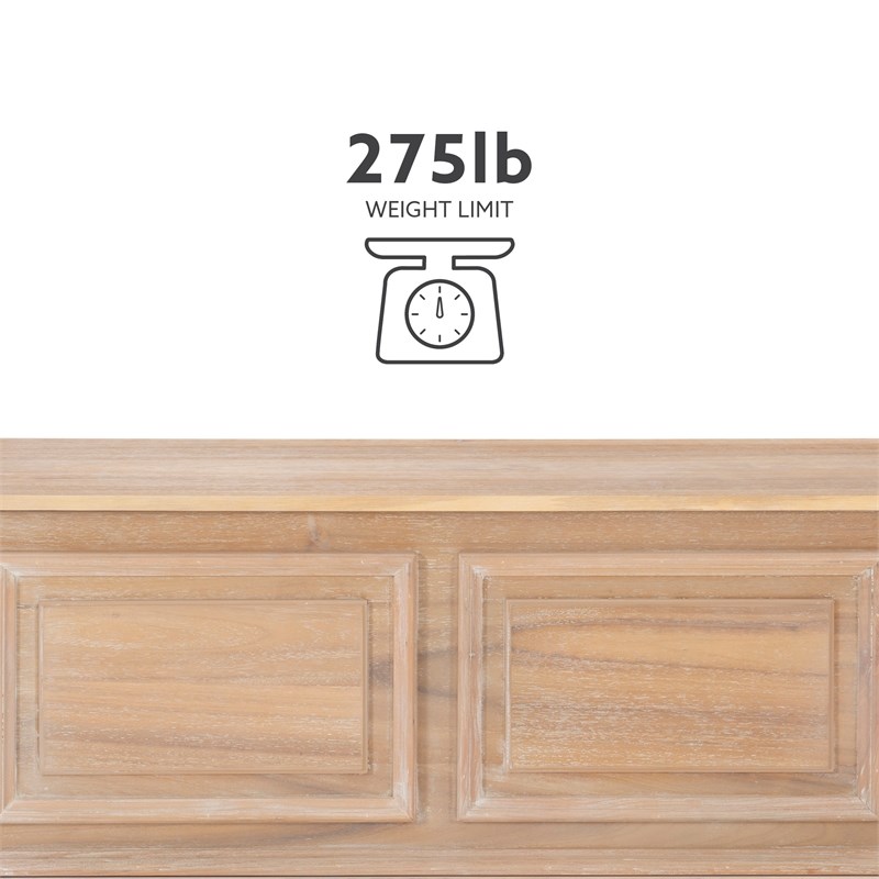 Maklaine Wood Modern Transitional Cedar Chest in Natural Finish
