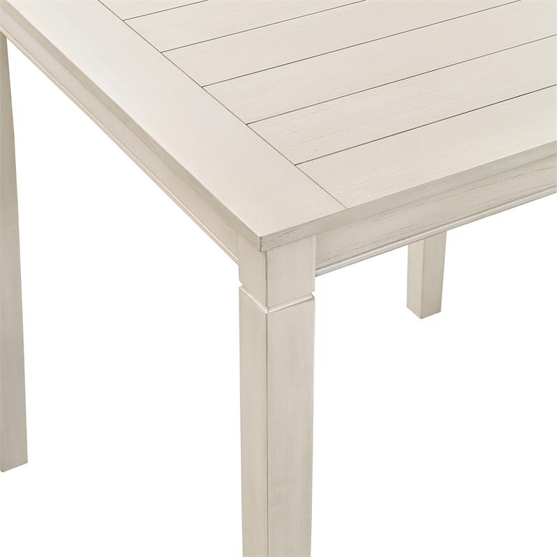 Maklaine Weathered Ivory Wood 5-Piece Counter Height Dining Set