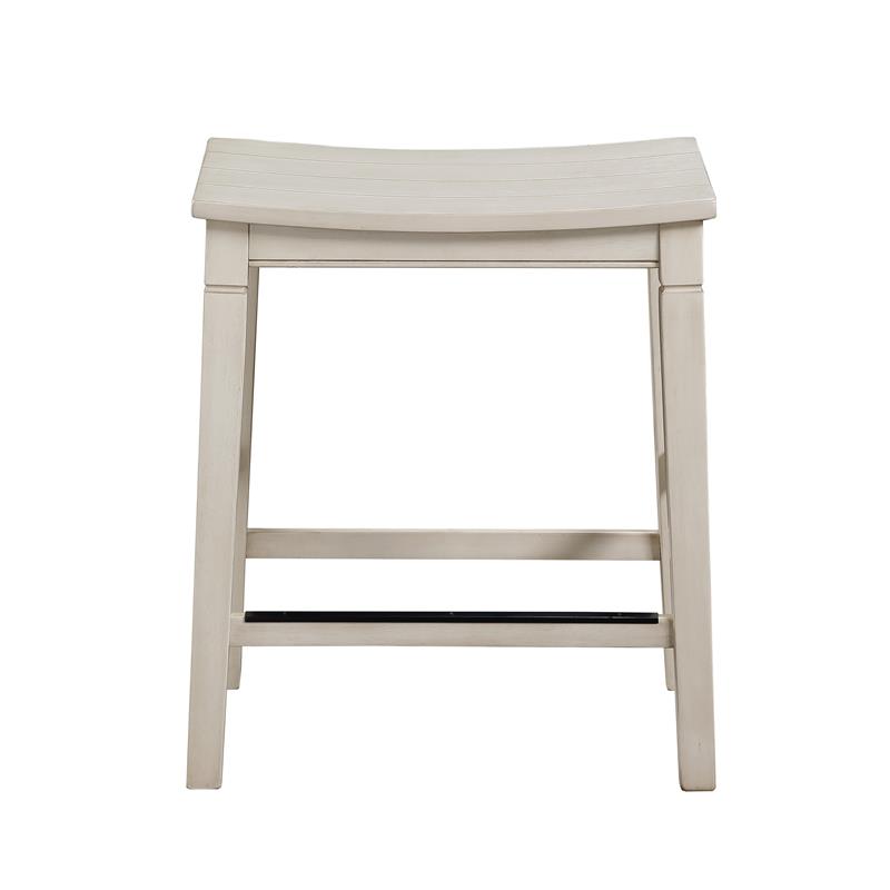 Maklaine Weathered Ivory Wood 5-Piece Counter Height Dining Set