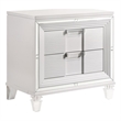Maklaine Modern / Contemporary 2-Drawer Nightstand w/ USB in White