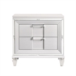 Maklaine Modern / Contemporary 2-Drawer Nightstand w/ USB in White