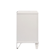 Maklaine Modern / Contemporary 2-Drawer Nightstand w/ USB in White