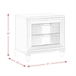 Maklaine Modern / Contemporary 2-Drawer Nightstand w/ USB in White