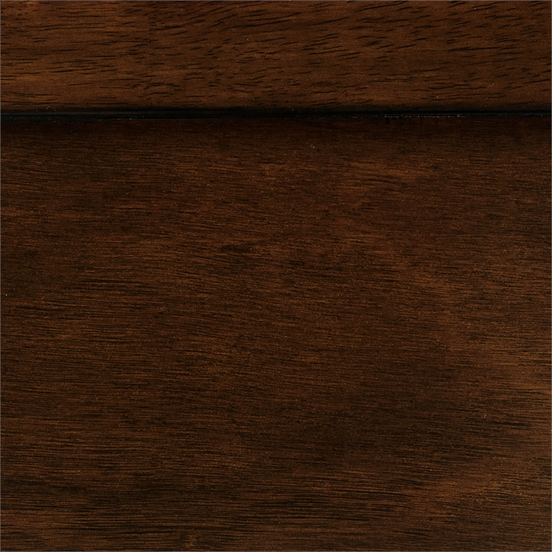 Maklaine Modern Traditional Wood Queen Sleigh Bed in Brown Cherry