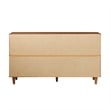 Maklaine Modern Detailed 6-Drawer Solid Wood Dresser 60 Inch Caramel