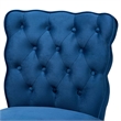 Maklaine Navy Blue Dark Brown Finished Wood 2-Piece Bar Stool Set