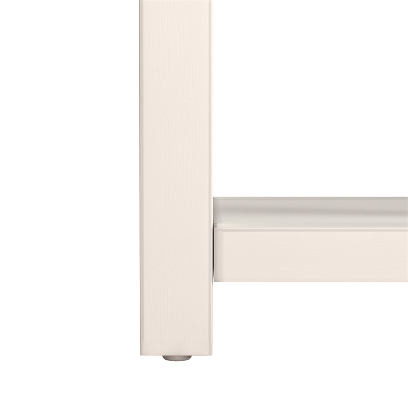 Maklaine Wood Nightstand with 1 Drawer and Shelf Set of 2 Ivory