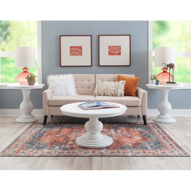 Maklaine Round Accent Table Pedestal Base 26.5