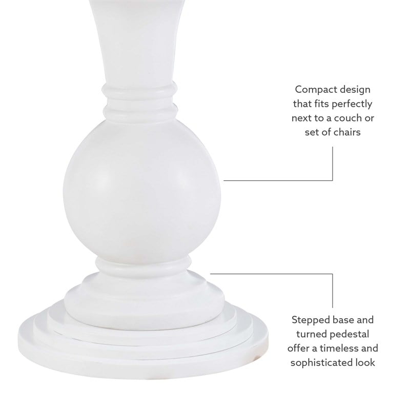 Maklaine Round Accent Table Pedestal Base 26.5