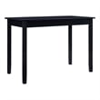Maklaine Transitional Wood Tavern Table in Dark Charcoal Gray