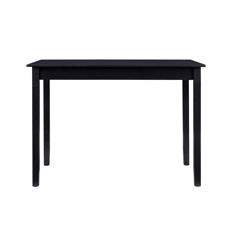 Maklaine Transitional Wood Tavern Table in Dark Charcoal Gray
