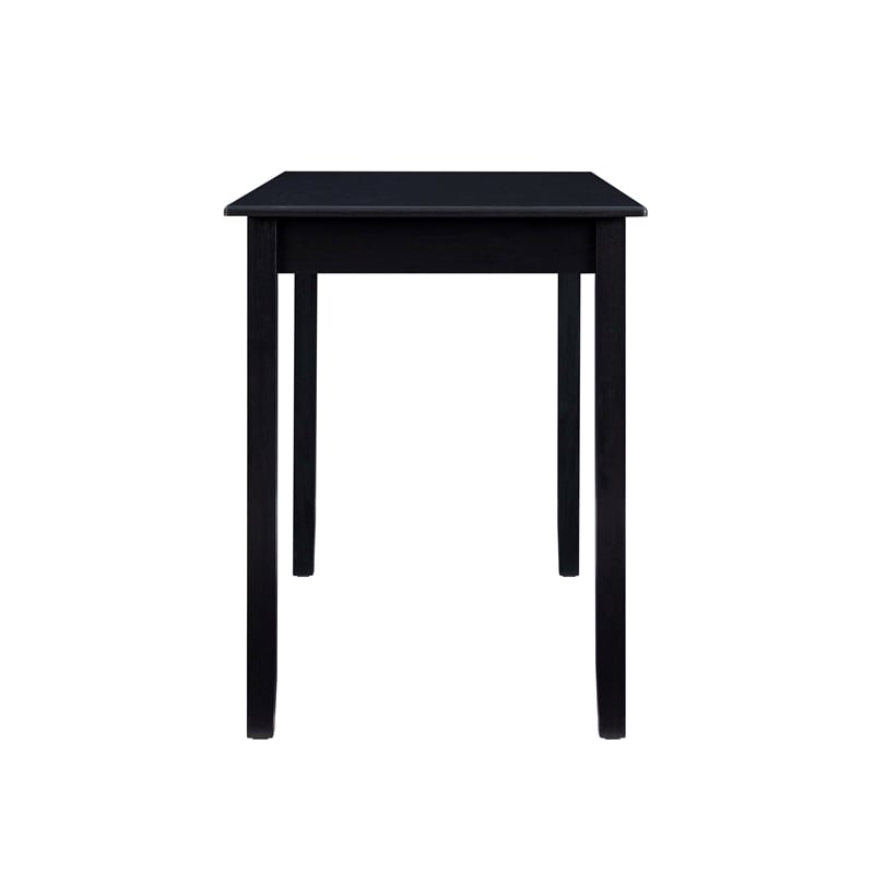 Maklaine Transitional Wood Tavern Table in Dark Charcoal Gray