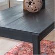 Maklaine Transitional Wood Tavern Table in Dark Charcoal Gray