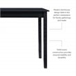 Maklaine Transitional Wood Tavern Table in Dark Charcoal Gray