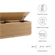 Maklaine Contemporary Particleboard and Laminate Storage Bench in Oak