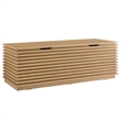 Maklaine Contemporary Particleboard and Laminate Storage Bench in Oak