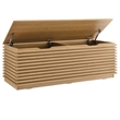 Maklaine Contemporary Particleboard and Laminate Storage Bench in Oak