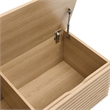 Maklaine Contemporary Particleboard and Laminate Storage Bench in Oak