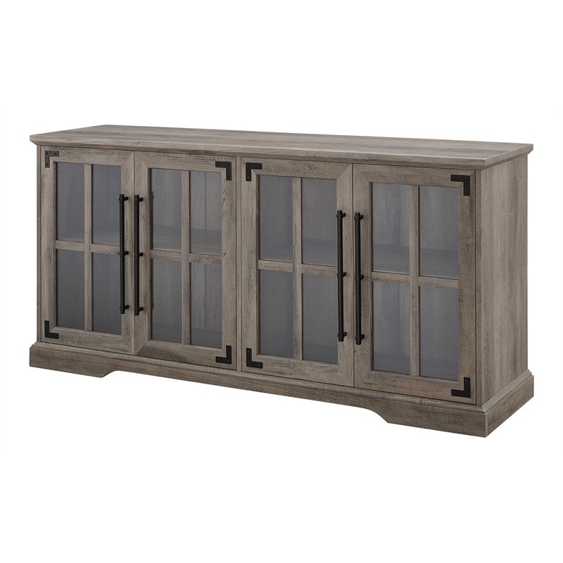 Maklaine Farmhouse Wood TV Stand for TVs up to 64