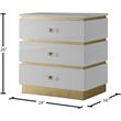 Maklaine Modern / Contemporary Accent Table in White Lacquer/Gold