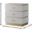 Maklaine Modern / Contemporary Accent Table in White Lacquer/Gold