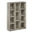 Maklaine 11-Cube Reversible Open Shelf Bookcase in French Oak