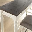 Maklaine Two-tone Distressed Ivory and Mocha Wood 4-piece Sofa Bar Set