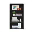 Maklaine Contemporary Engineered Wood 4-Tier Open Shelf in Espresso