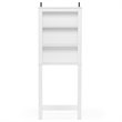 Maklaine Contemporary Engineered Wood Open Bath Cabinet in White