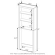 Maklaine Contemporary Engineered Wood Open Bath Cabinet in White