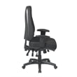 Maklaine High Back Multi Function Ergonomic Chair in Black Fabric
