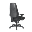 Maklaine High Back Multi Function Ergonomic Chair in Black Fabric