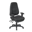 Maklaine High Back Multi Function Ergonomic Chair in Black Fabric