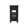Maklaine Farmhouse Wood 2 Drawer Sofa Console Table Black and Brown