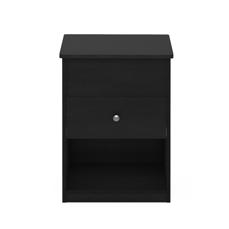 Maklaine Engineered Wood Contemporary Lift Top Nightstand in Americano