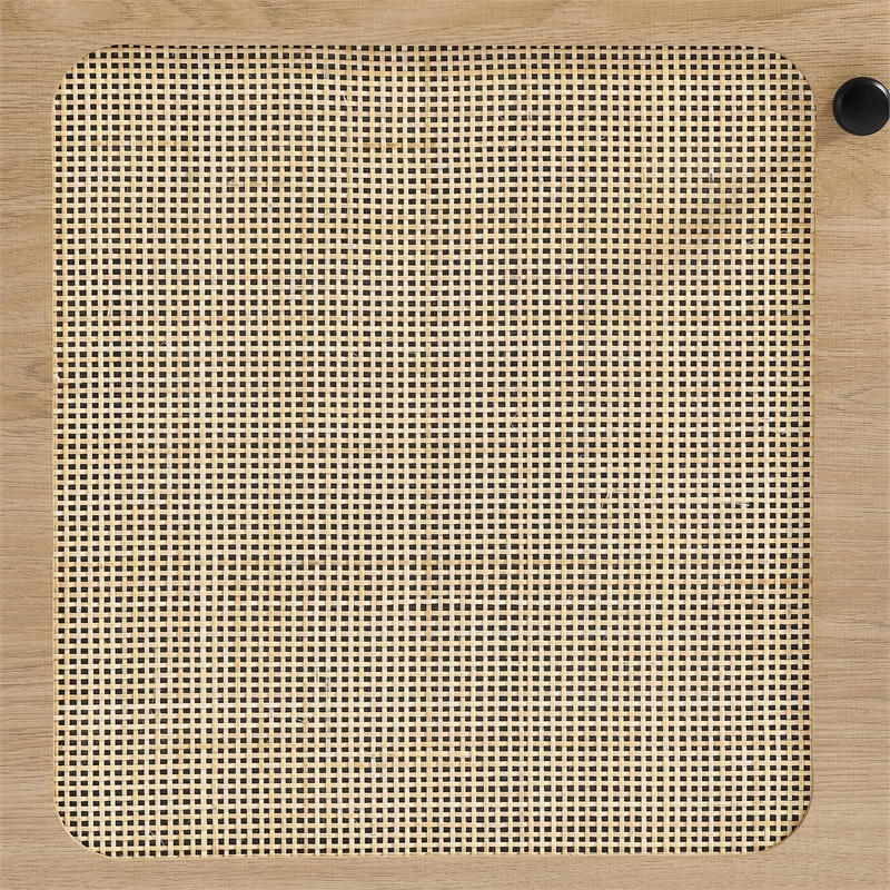 Maklaine Contemporary Particleboard and Laminate Office Desk in Oak