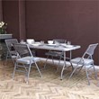 Maklaine Traditional Ultra Comfort Folding Chair in Gray (4-pack)