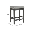 Maklaine 4 Piece Wood Counter Height Dining Set in Brownish Gray