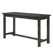 Maklaine 4 Piece Wood Counter Height Dining Set in Brownish Gray