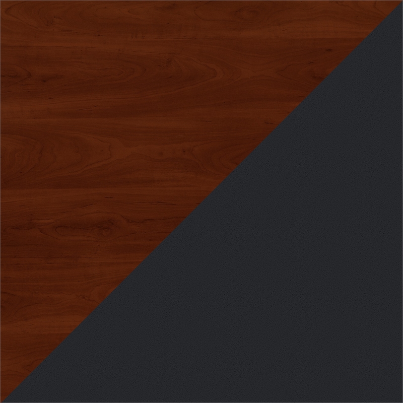 Maklaine Transitional Engineered Wood 36W Office Desk in Hansen Cherry