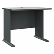 Maklaine Engineered Wood 36W Office Desk in Slate and White Spectrum