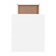 Maklaine Transitional Six Drawer Rolling Storage Cart in White Wash Wood