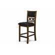 Maklaine Traditional Solid Wood Counter Table w/ 2 Chairs in Brown