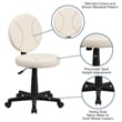 Maklaine Modern / Contemporary Baseball Office Swivel Chair in Cream