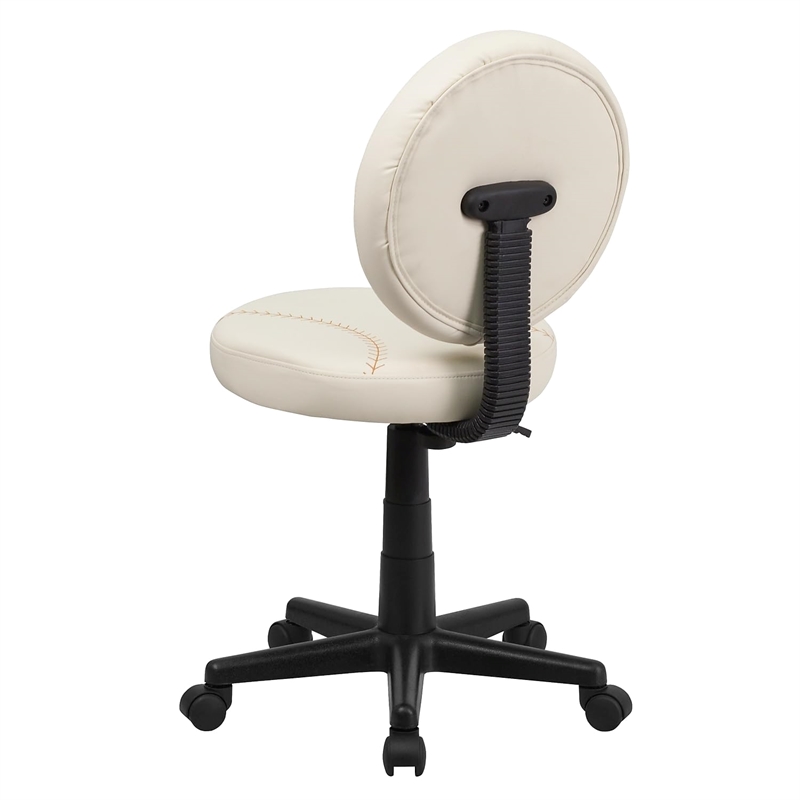 Maklaine Modern / Contemporary Baseball Office Swivel Chair in Cream