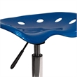 Maklaine Contemporary Vibrant Adjustable Bar Stool in Bright Blue